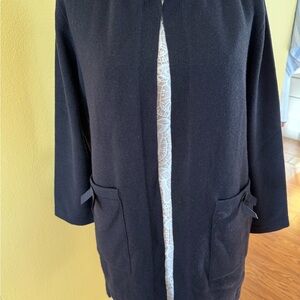 Escada Elegant Black Women's Cape with Pocket Design